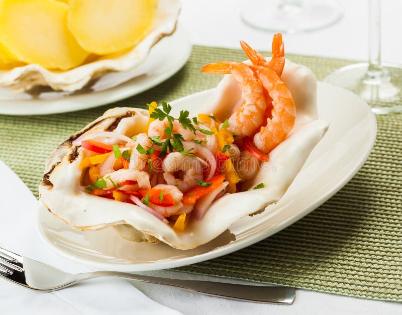 Ceviche del camarón imagen de archivo libre de regalías Ceviche del camarón imagen de archivo libre de regalías