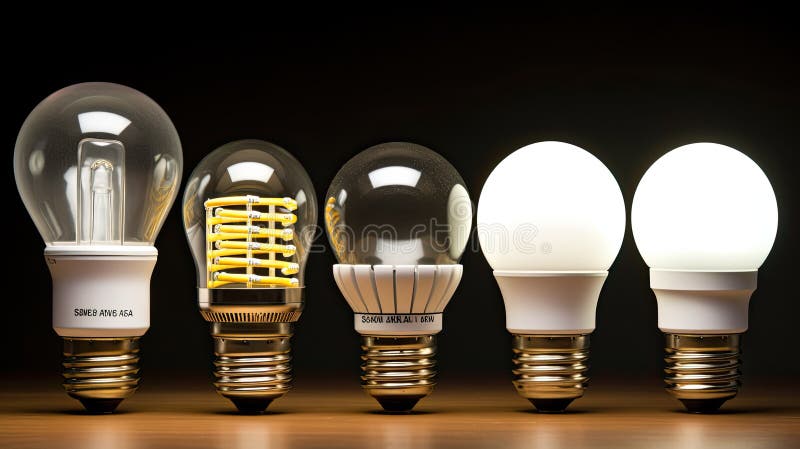 Cfl efficiency light bulb royalty free illustration