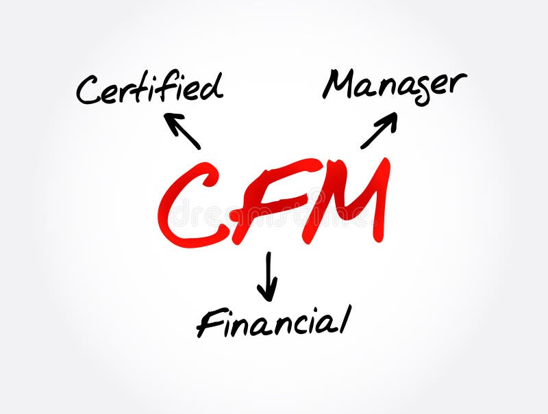 CFM - Certified Financial Manager acronym, business concept background