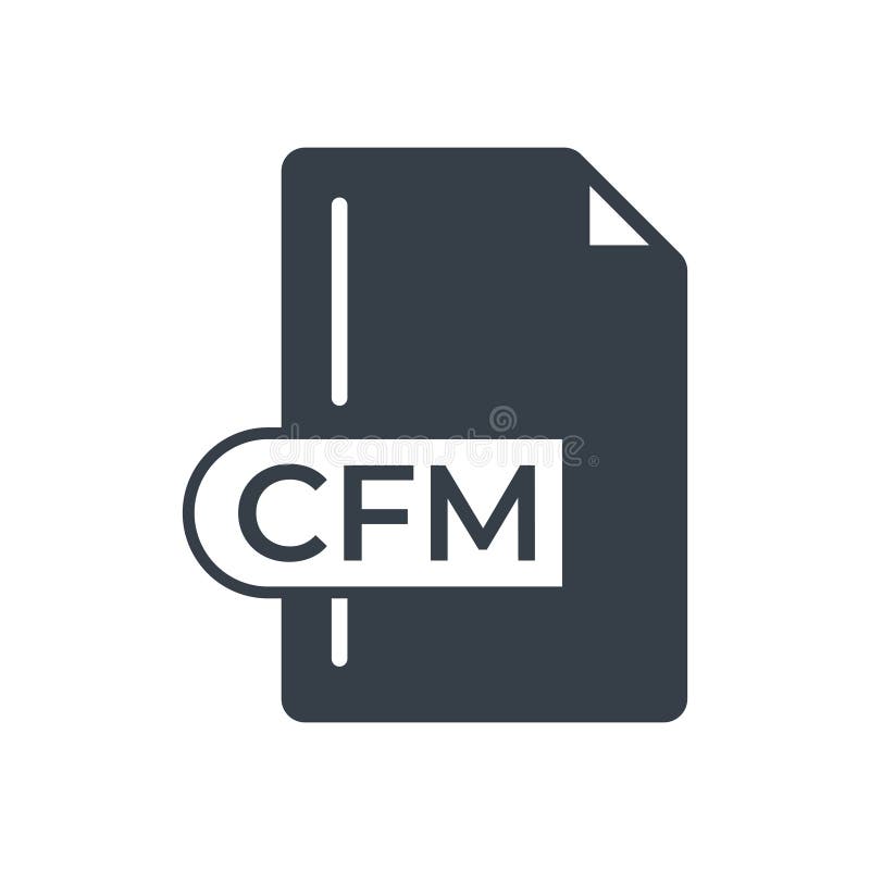 CFM File Format Icon. CFM extension filled icon.