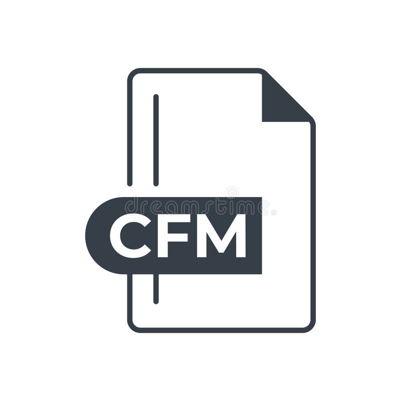 CFM File Format Icon. CFM extension filled icon.