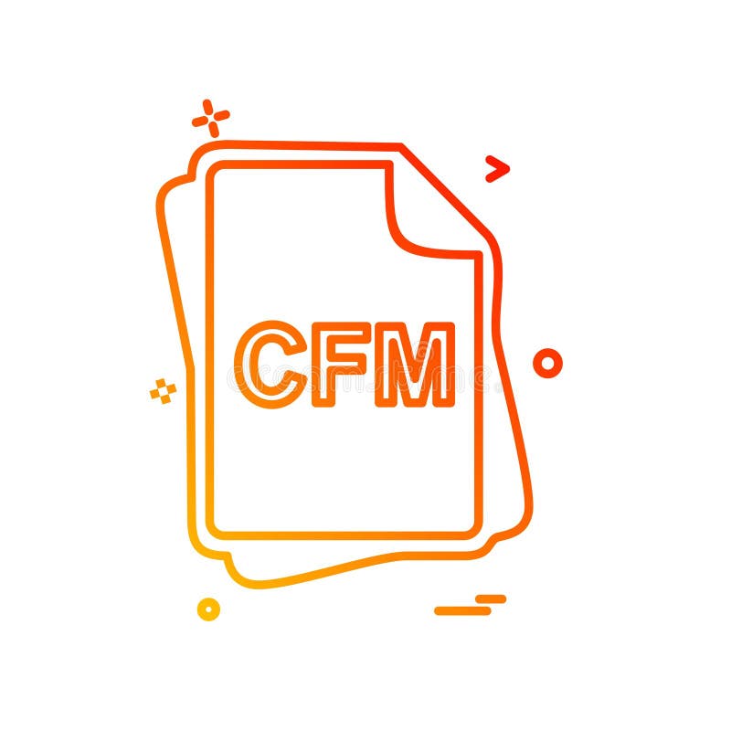 CFM file type icon design vector - This Vector EPS 10 illustration is best for print media, web design, application design user interface and infographics with well composed layers for the ease of user.