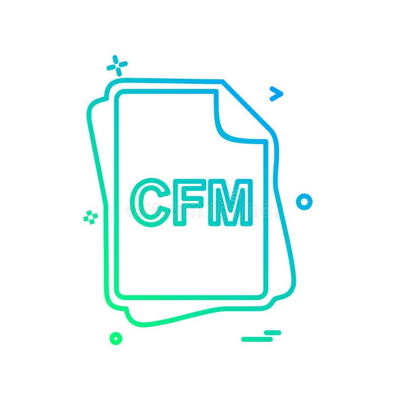 CFM file type icon design vector - This Vector EPS 10 illustration is best for print media, web design, application design user interface and infographics with well composed layers for the ease of user.