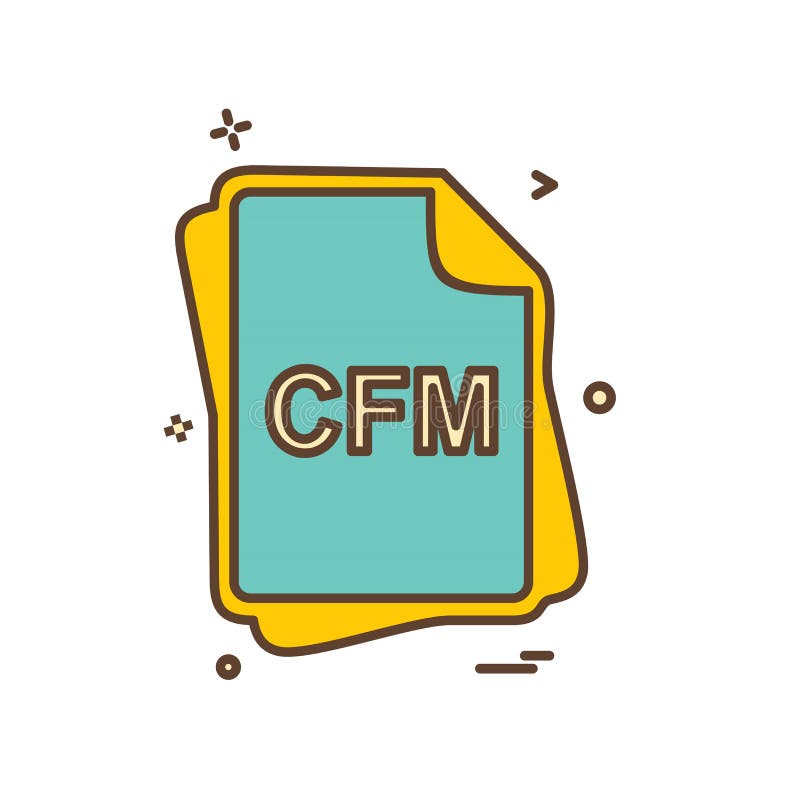 CFM file type icon design vector - This Vector EPS 10 illustration is best for print media, web design, application design user interface and infographics with well composed layers for the ease of user.