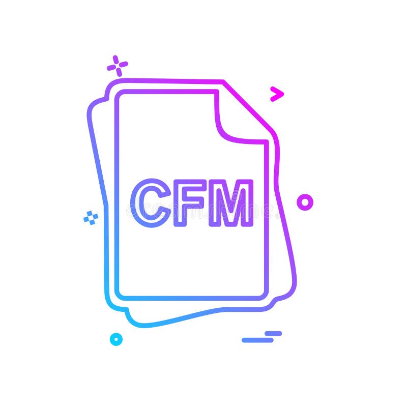 CFM file type icon design vector - This Vector EPS 10 illustration is best for print media, web design, application design user interface and infographics with well composed layers for the ease of user.