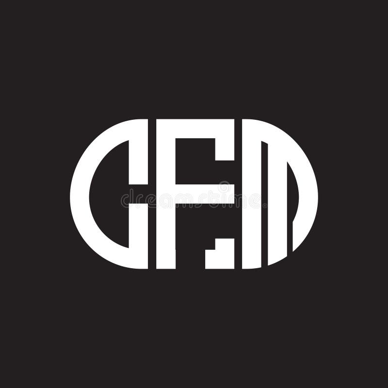 CFM letter logo design on black background. CFM creative initials letter logo concept. CFM letter design CFM letter logo design on black background.