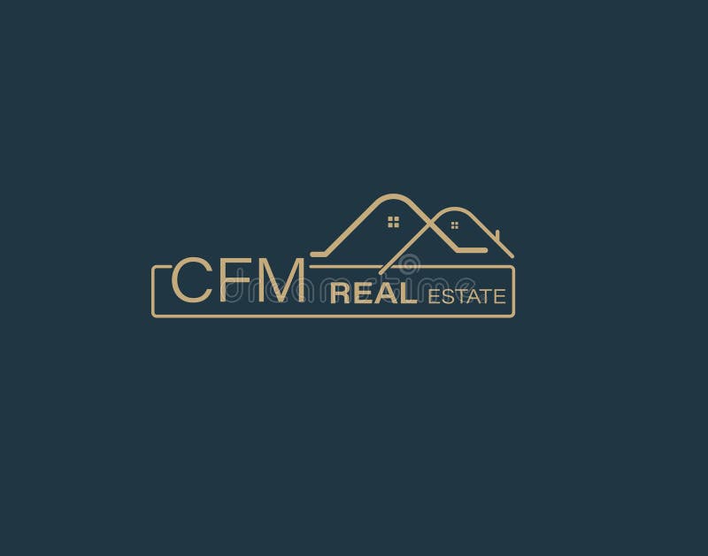 CFM Real Estate and Consultants Logo Design Vectors images, Luxury Real Estate Logo Design