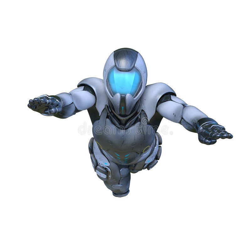 CG 3D de ciberhombre ilustración del vector