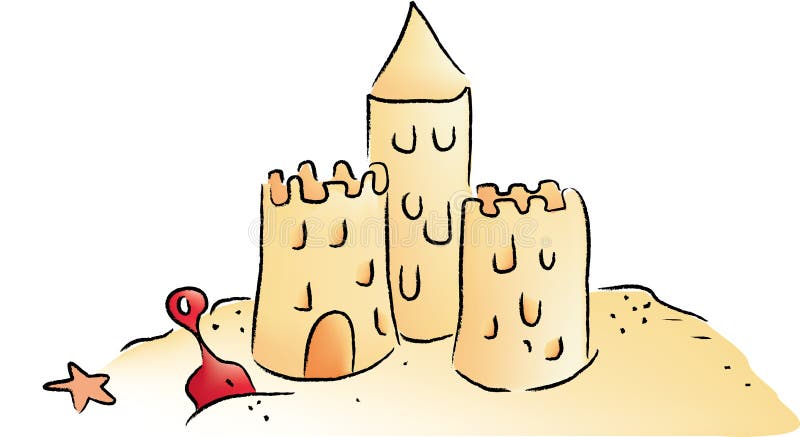 Chateau De Sable Illustration De Vecteur Illustration Du Amusement Chateau De Sable Illustration De Vecteur Illustration Du Amusement
