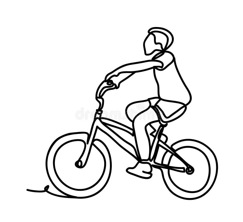 Chłopiec Jedzie Rower Ilustracja Wektor Ilustracja Złożonej