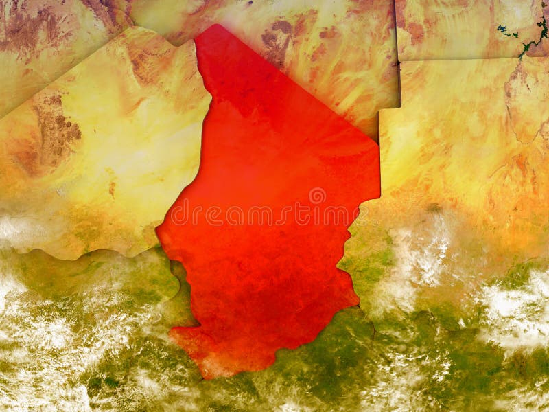 Chad στη διευκρινισμένη σφαίρα απεικόνιση αποθεμάτων