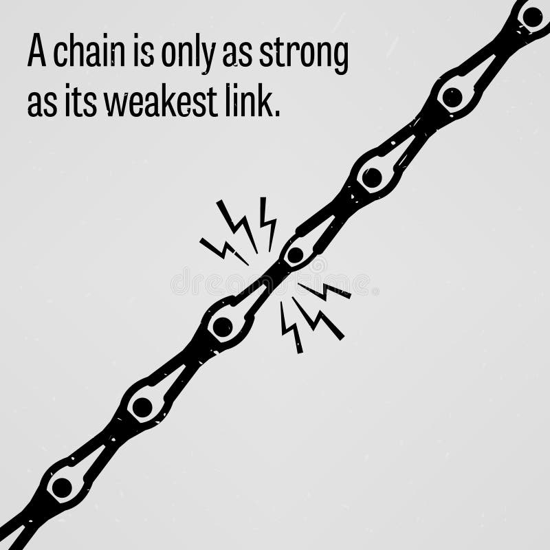 A chain is only as strong as its weakest link