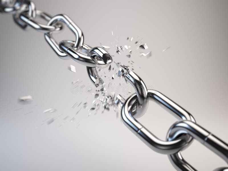 Chain breaking stock illustration Chain breaking stock illustration