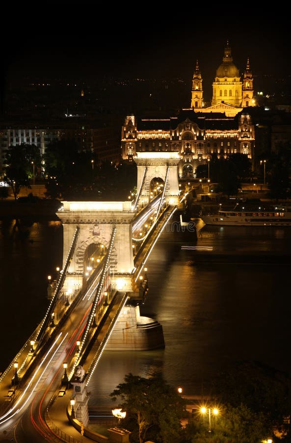 Chain bridge in Budapest, Hungary