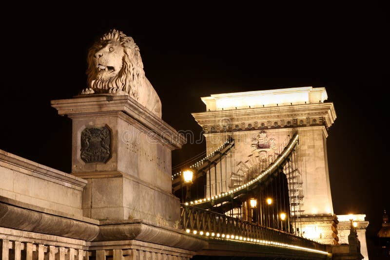 Chain bridge in Budapest, Hungary