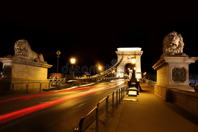 Chain bridge in Budapest, Hungary