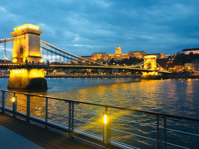 Evening on the Danube in Budapest, Hungary stock photo Evening on the Danube in Budapest, Hungary stock photo