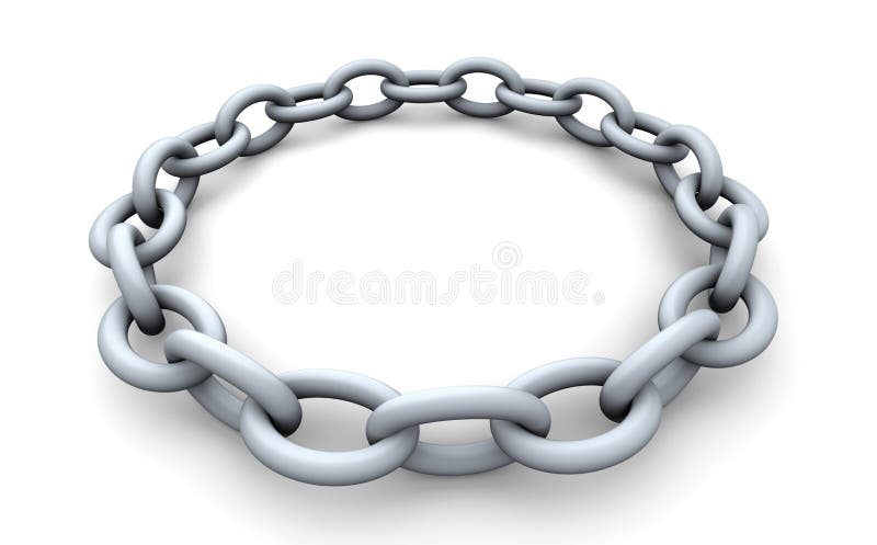 Chain in a closed circle vector illustration Chain in a closed circle vector illustration