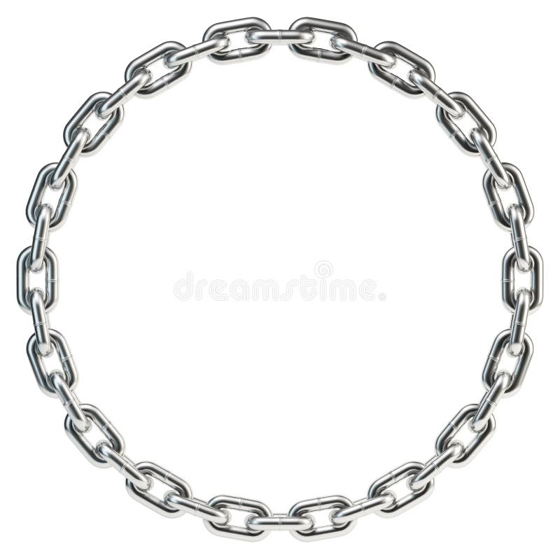 Chain coiled in a circle vector illustration