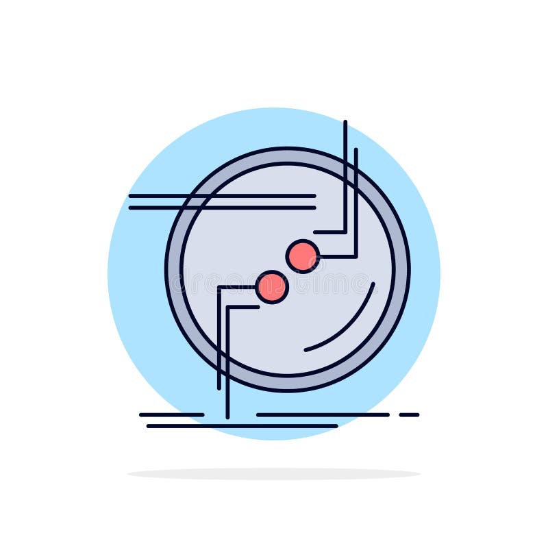 Chain, connect, connection, link, wire Flat Color Icon Vector vector illustration