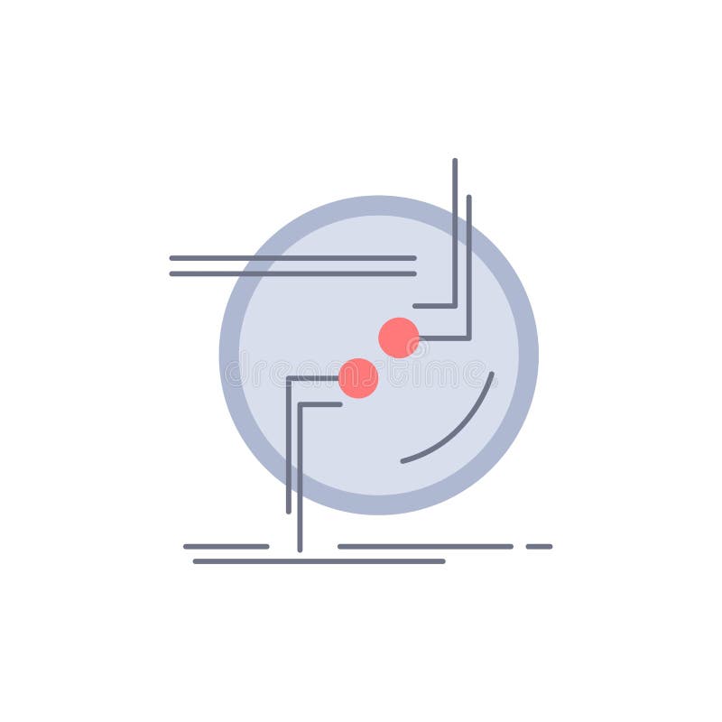 Chain, connect, connection, link, wire Flat Color Icon Vector stock illustration