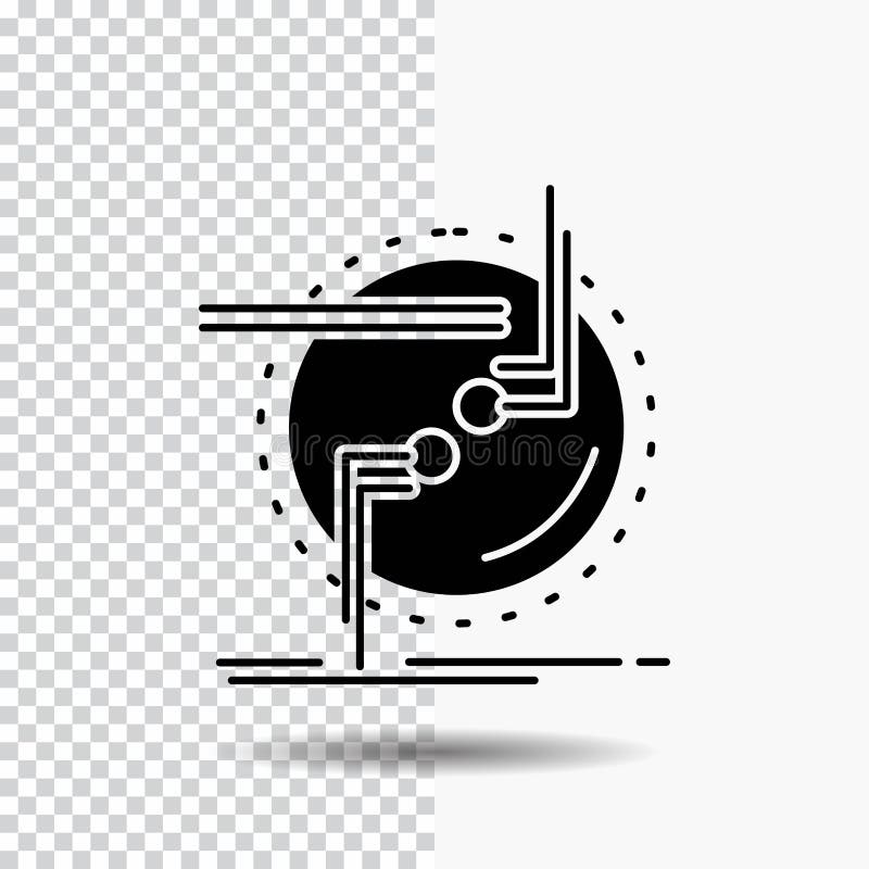 Chain, connect, connection, link, wire Glyph Icon on Transparent Background. Black Icon stock illustration