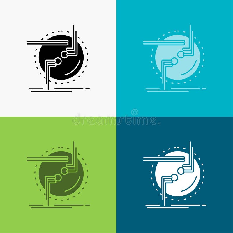 Chain, connect, connection, link, wire Icon Over Various Background. glyph style design, designed for web and app. Eps 10 vector royalty free illustration