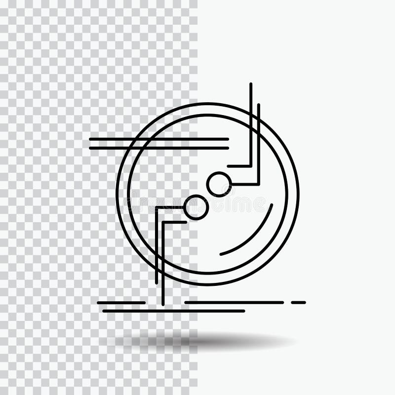 Chain, connect, connection, link, wire Line Icon on Transparent Background. Black Icon Vector Illustration royalty free illustration