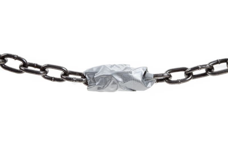 Chain and Duct Tape stock image. Image of repair, ligament 129313977