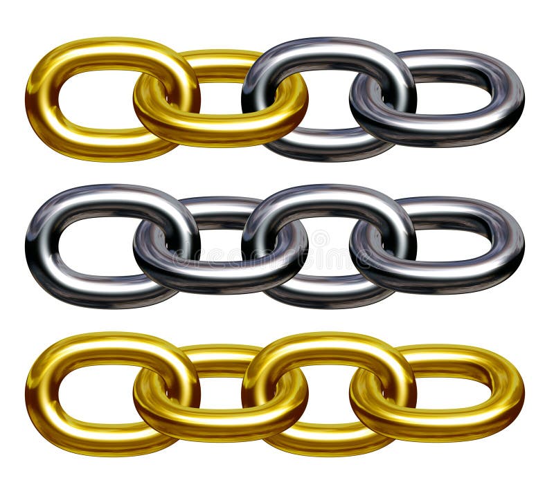 Chain (gold and silver) stock illustration. Illustration of buys 10159955