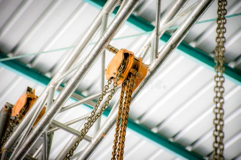 Chain hoist stock image. Image of hoist, hoisting, hoists 95680377