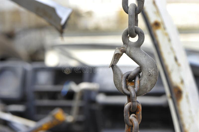 Chain Hook for Dismantling Car Engine Stock Image Image of heavy
