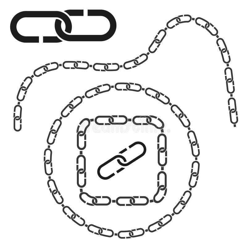 Pictograme lanț. pictogramă link. indicator hyperlink. semnal interlink. simbol de legare. ilustrare vectorială. eps 10. royalty free illustration