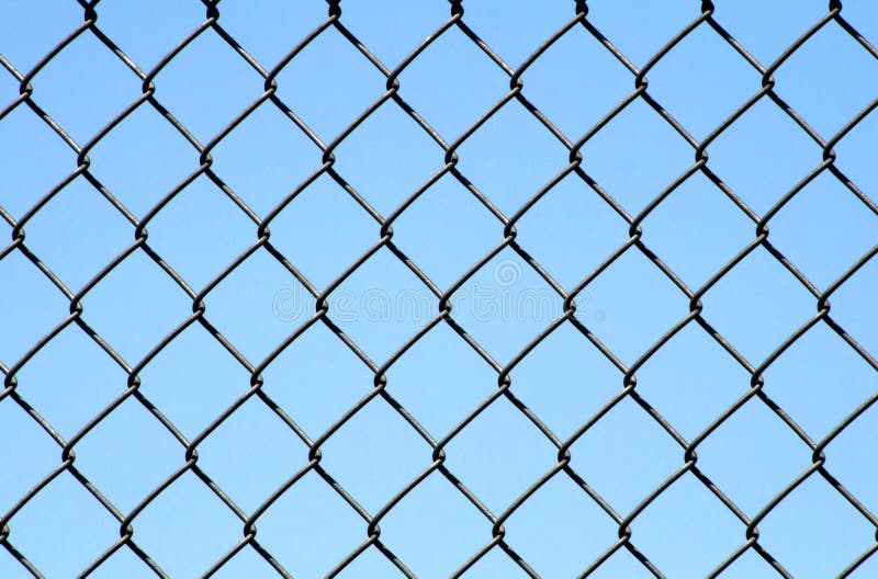 Chain Link on Blue