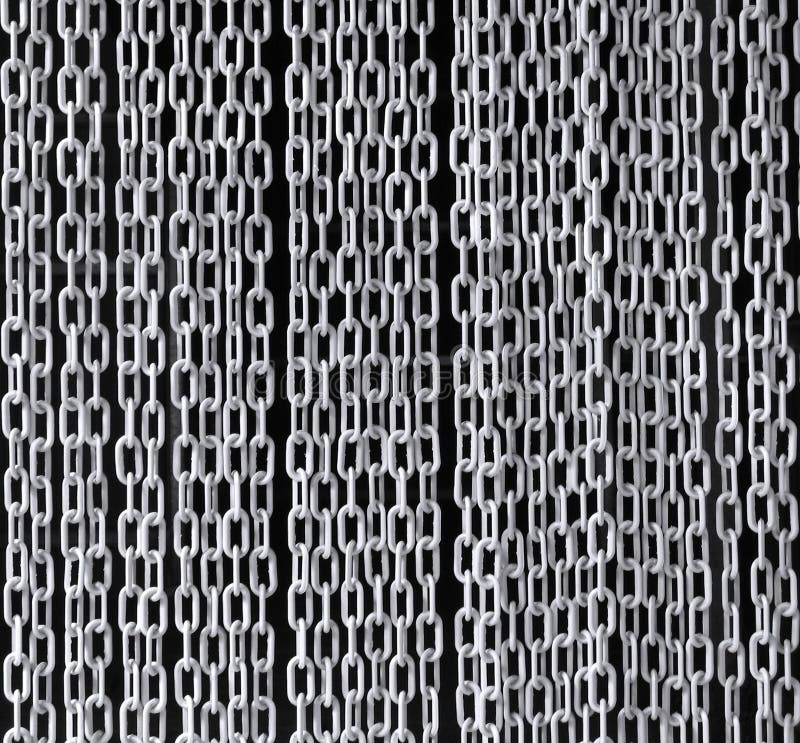 Chain Link Curtain stock photo. Image of monochrome, oval 8922958