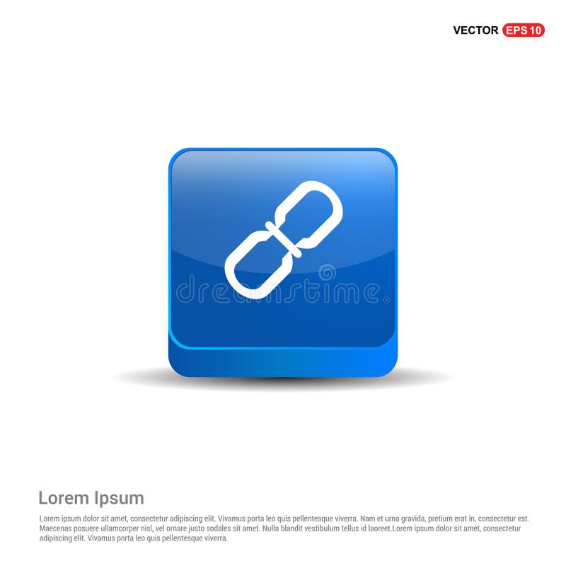 3d Chain link Icon stock illustration. Illustration of silver - 23079634