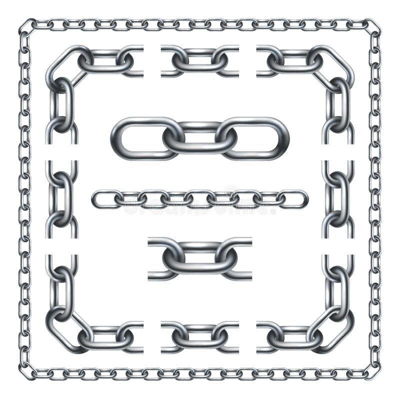 Chain Links Graphic Design Set