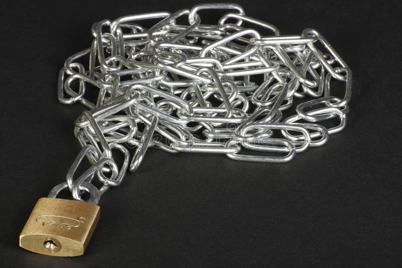 Chain and padlock stock image. Image of defense, padlock 21761601