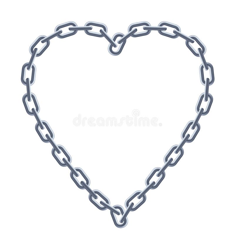 Chain silver heart.