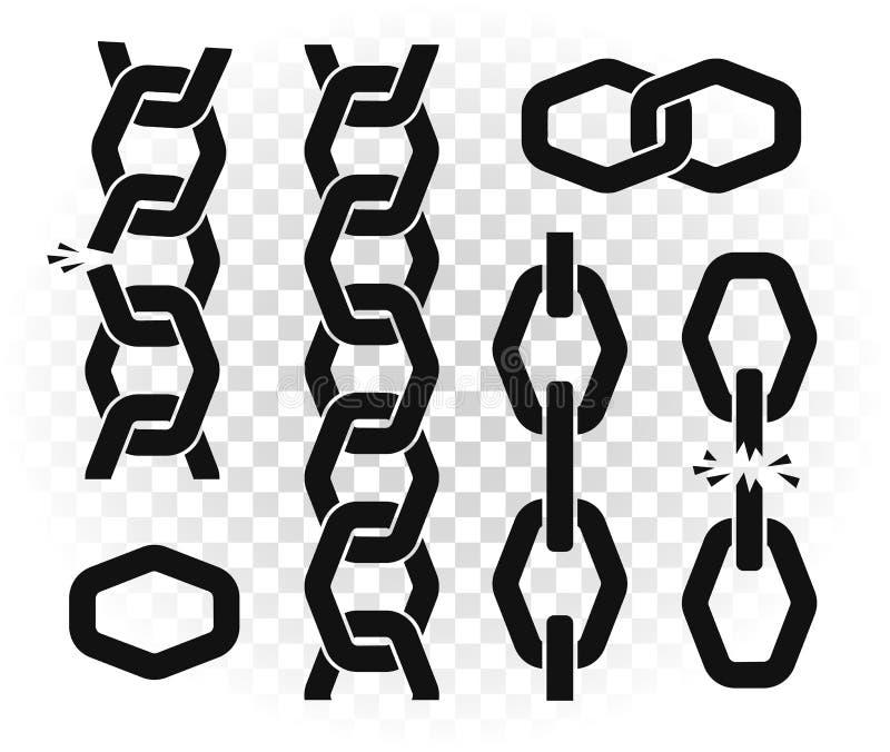 chain-vector-template-illustration-vertical-metal-connected-elements