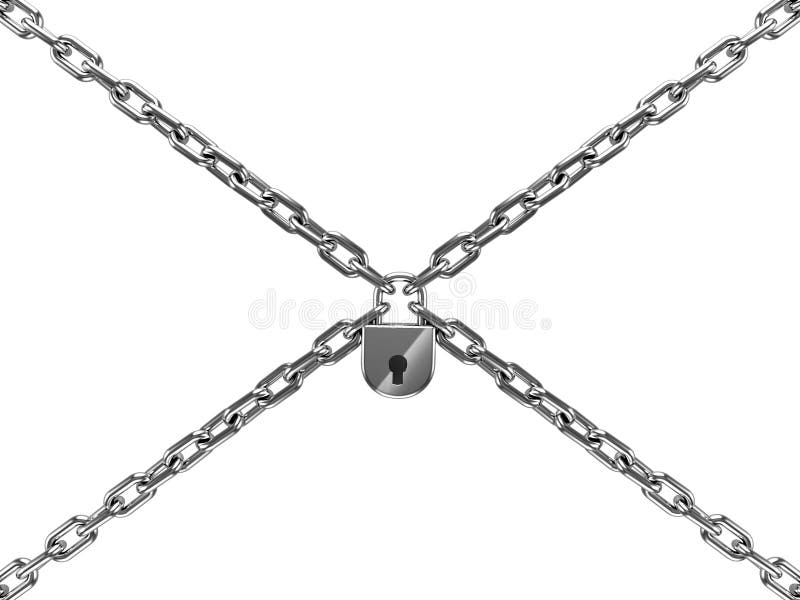 Chains with lock vector illustration