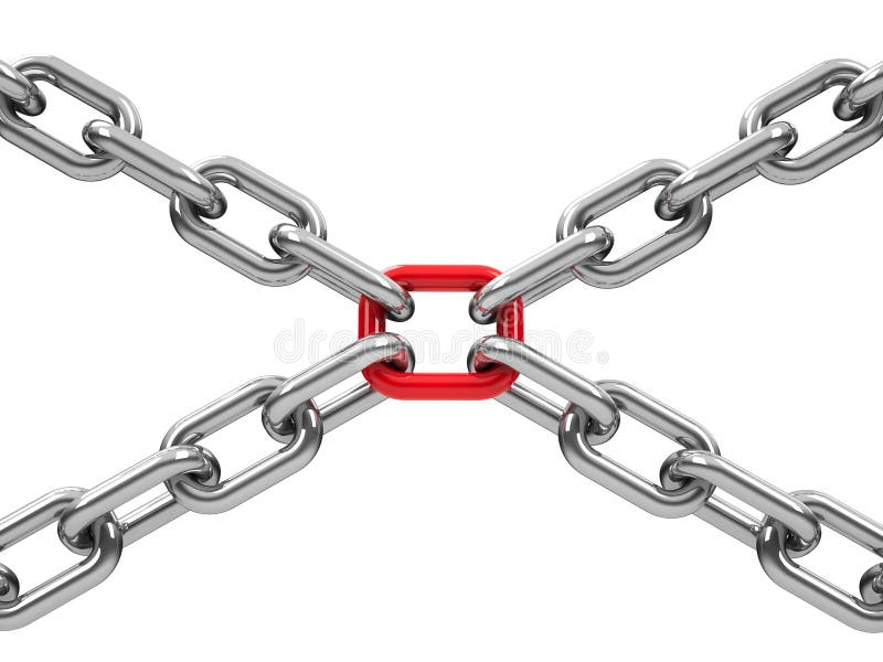 Chains Link Strength Connection Vector Seamless Pattern Of Metal Linked