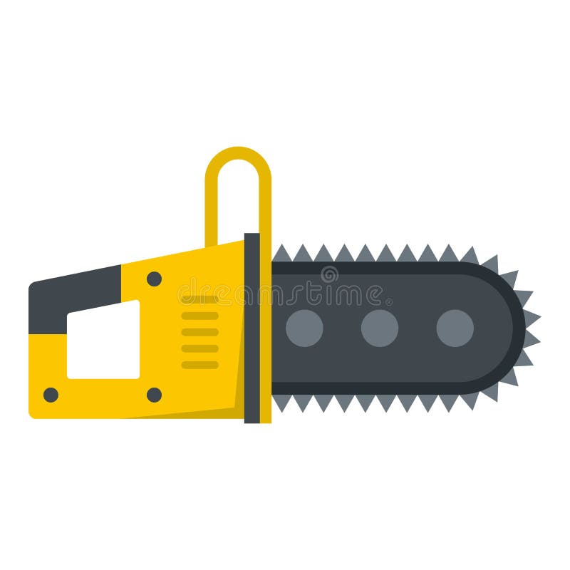 Chainsaw icon isolated stock vector. Illustration of flat - 90976774