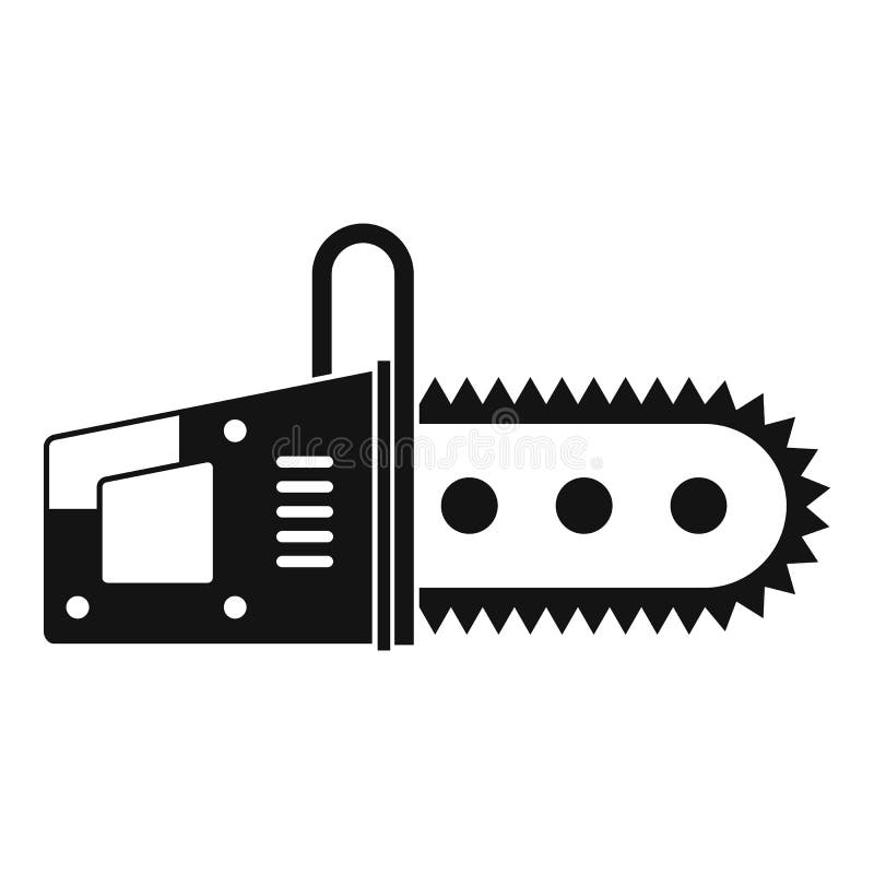 Chainsaw icon simple stock vector. Illustration of construction - 91905139