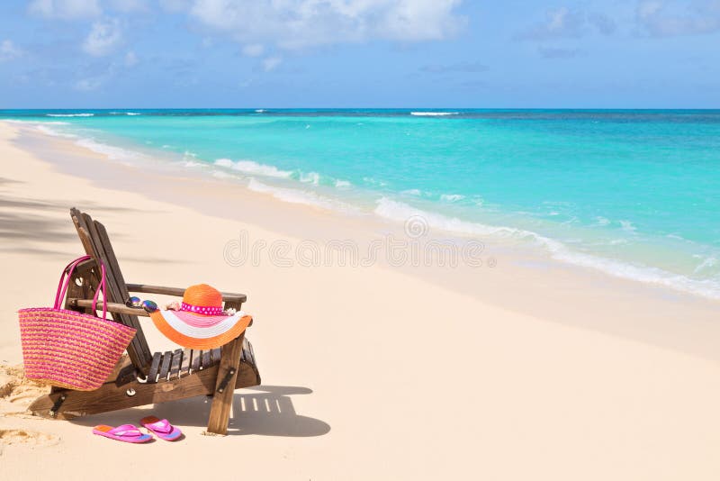 Beach chair on sand stock image. Image of dream, coast - 27201107