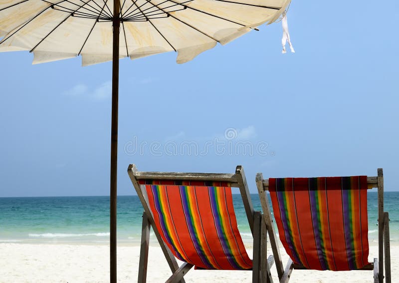 Chair on the beach stock image. Image of shore, rest - 21014401