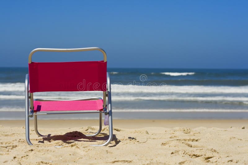 Chair on the beach stock photo. Image of single, relaxation 5979960