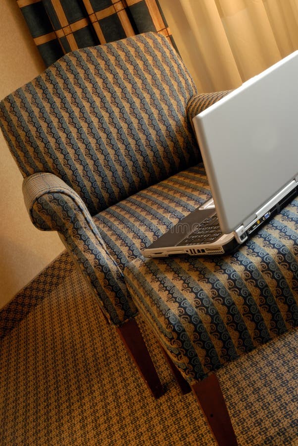 Chair and Computer stock image. Image of wing, luxury - 1133589