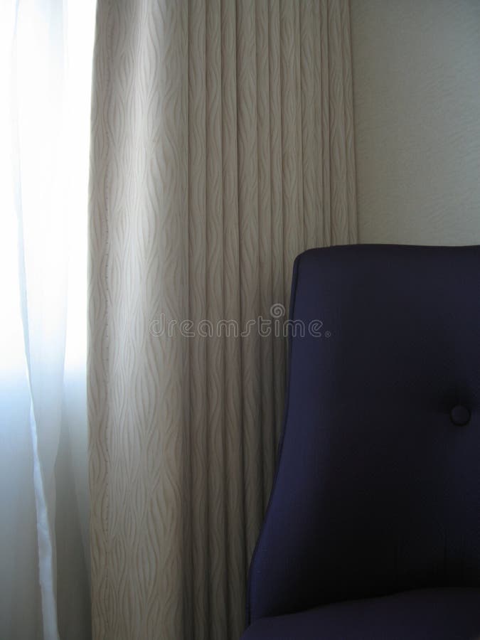 Chair and curtains