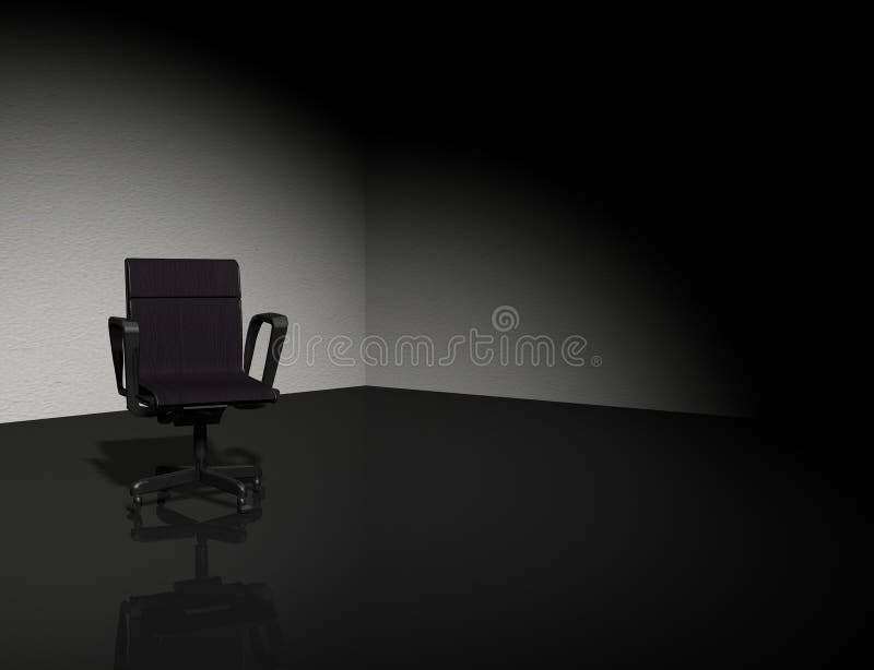 Chair in the dark vector illustration